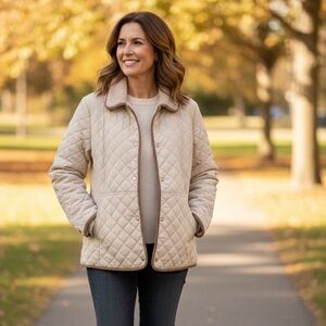 Ralph Lauren Cream Quilted Jacket